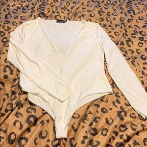 Deep V neck bodysuit